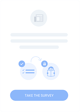Survey unlocking in-app features