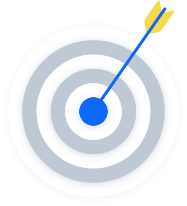 Arrow hitting the center of a target