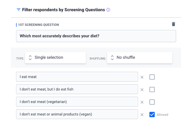 Demo of the Pollfish diy tool on filters