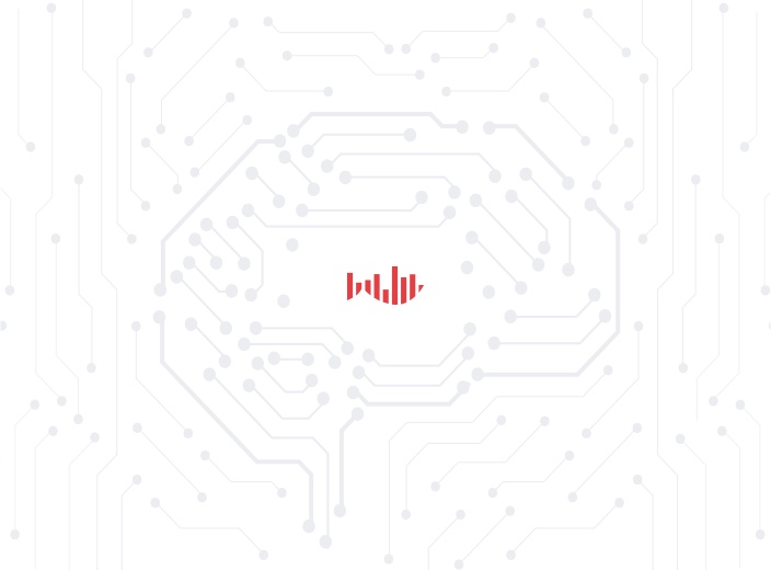 Digitized brain visual with pollfish logo at center