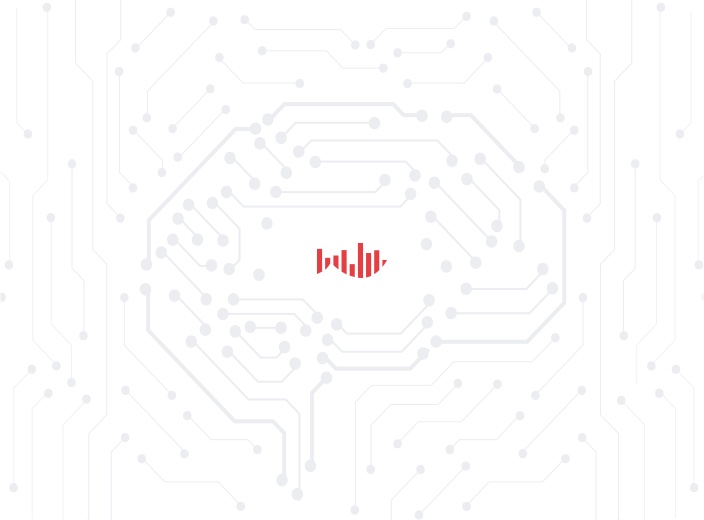 Digitized brain visual with pollfish logo at center