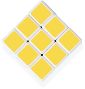 Three by three tiles forming a diamond