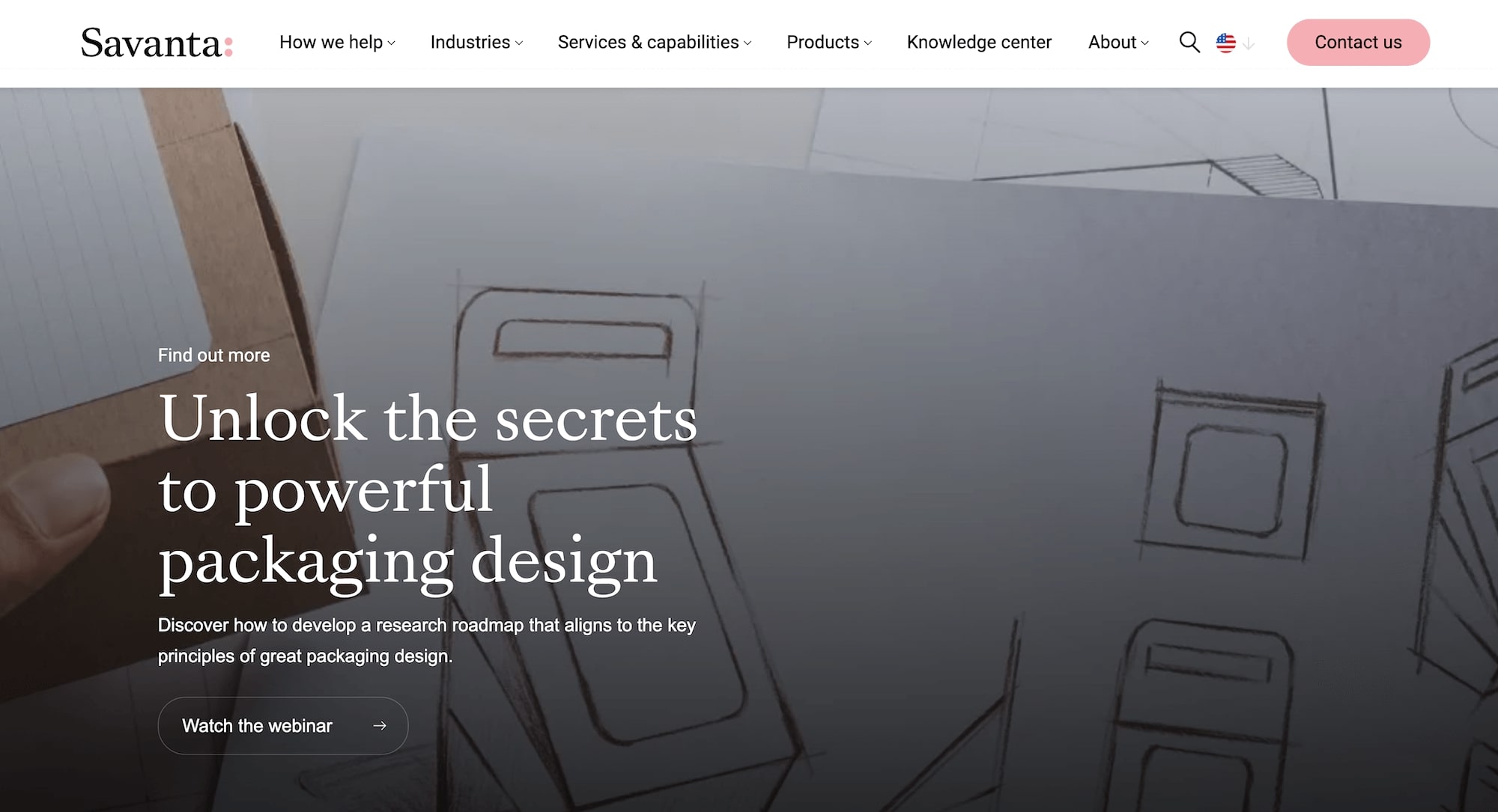 Savanta homepage: Unlock the secrets to powerful packaging design