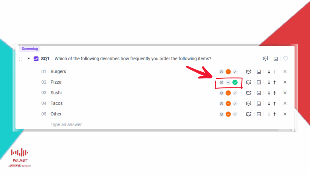 When to use a screening question in a survey