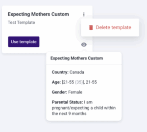 Quickly Preview Audience Template Targeting