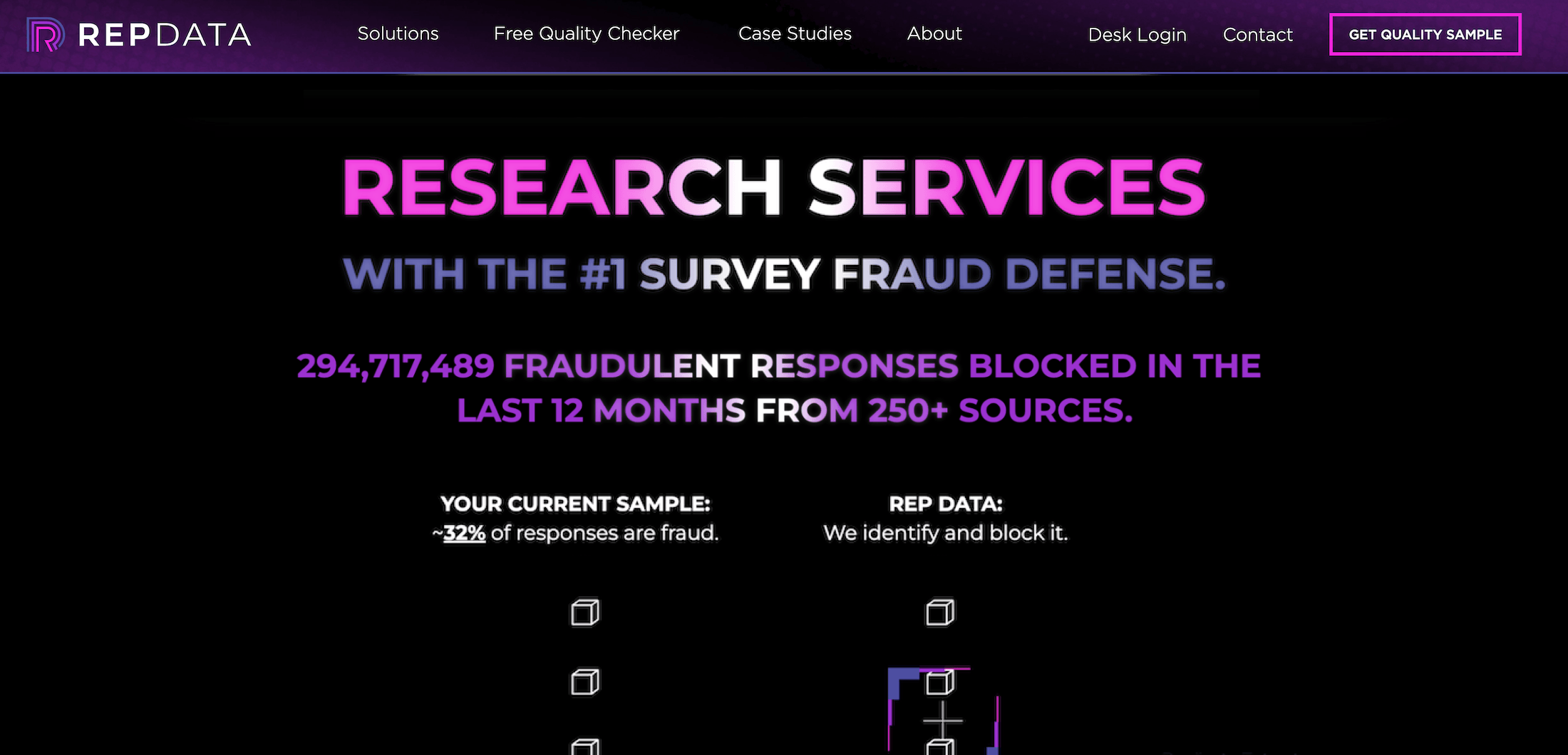 Research Defender by Rep Data homepage: Research Services with the #1 Survey Fraud Defense