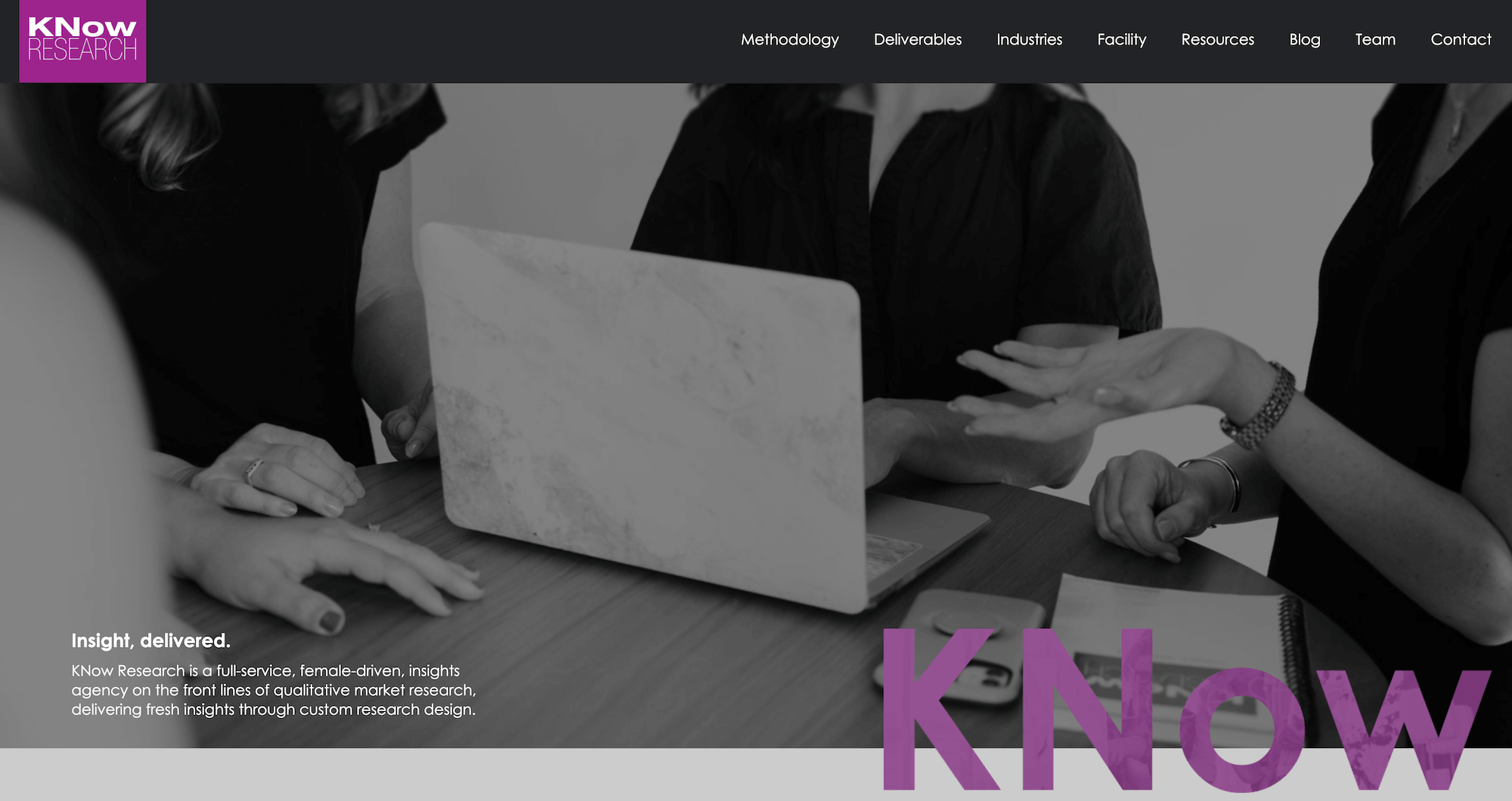 Know Research homepage: Insight, delievered