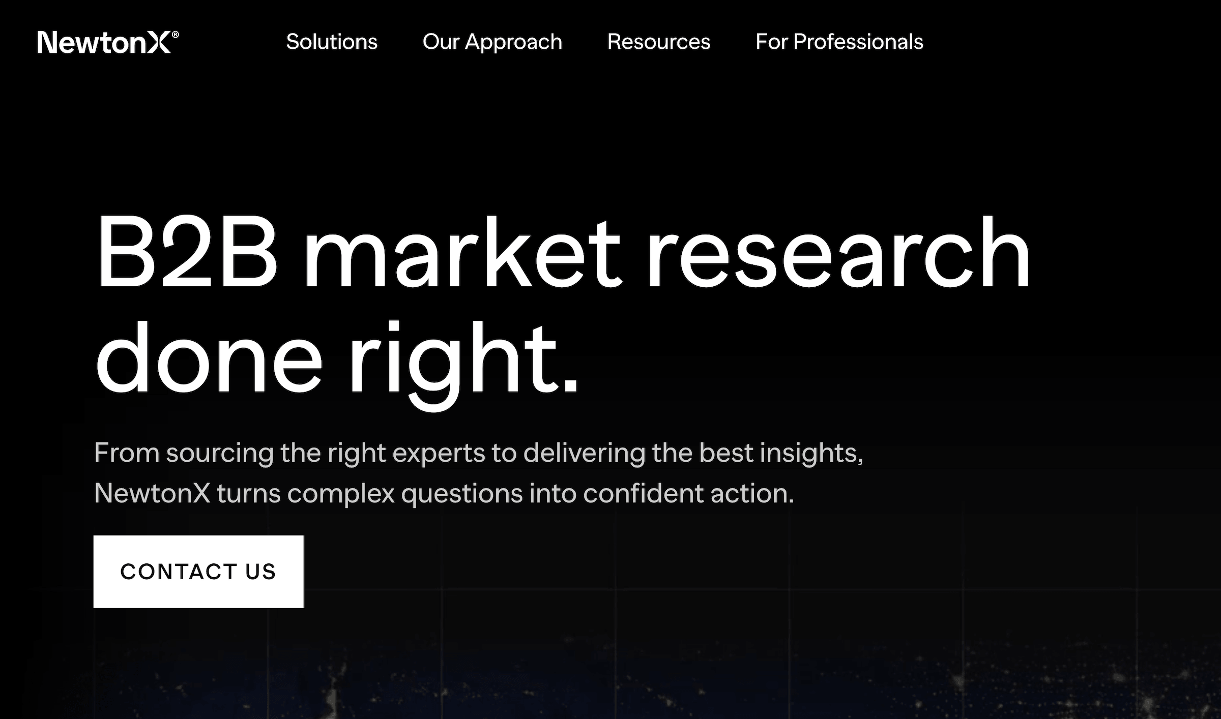 NewtonX homepage: B2B market research done right.